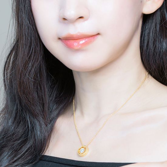 모이사나이트목걸이 다이야1캐럿 925 DS2502(원형)