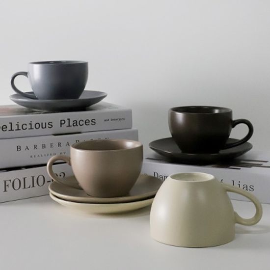 엘크 무광 커피잔 세트 290ml  4color