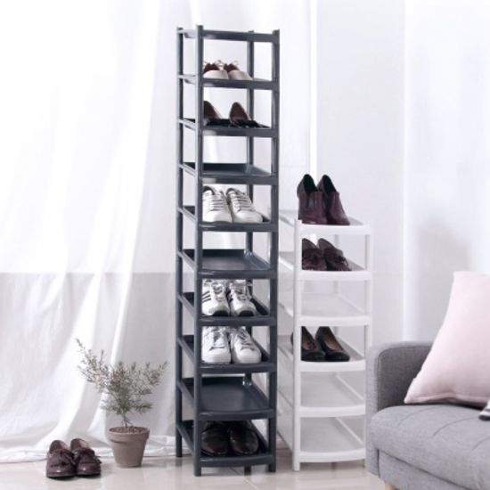 슬림 신발정리대 진열대 10단 블랙