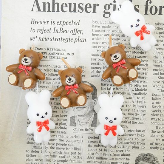 미니 파티 초 곰돌이/토끼