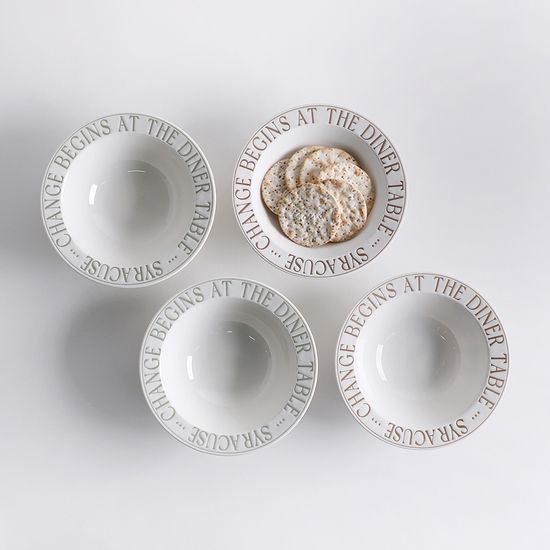 시라쿠스 레터링 깊은찬기 18cm 4p 세트 2color 택1