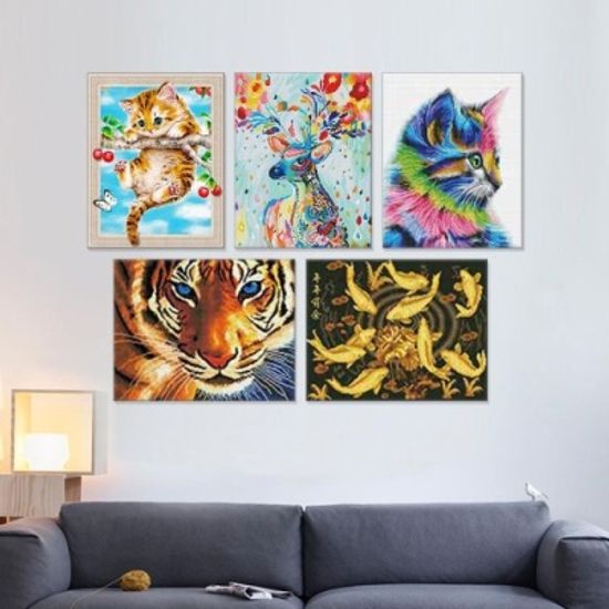 DIY 보석십자수 동물 시리즈 40*50cm