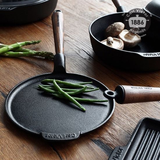 스웨덴 칼빅터 무쇠팬 팬케이크팬 플랫 23cm