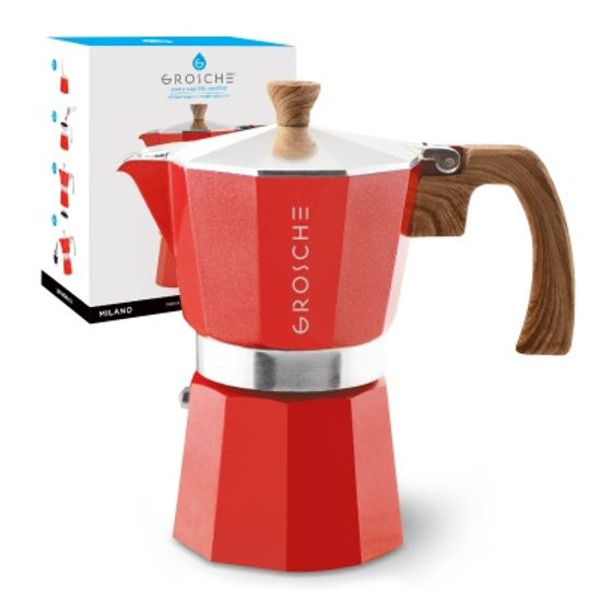 모카포트 에스프레소 커피 메이커 6컵 레드