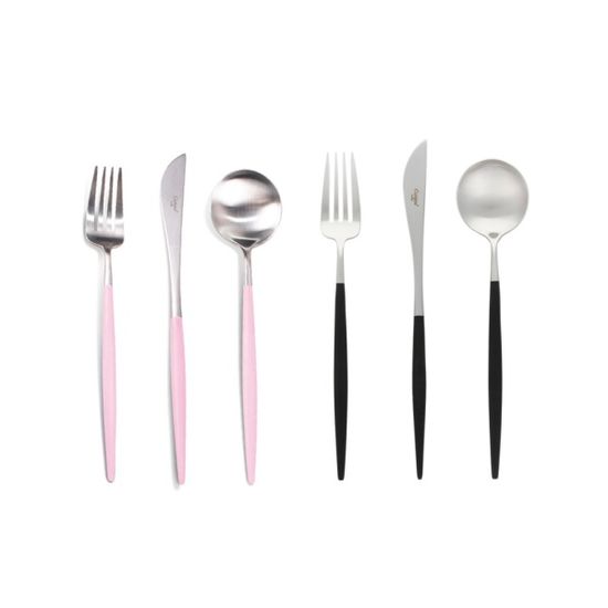 [큐티폴] 고아 블랙 디너 커트러리 3종세트 (2color)