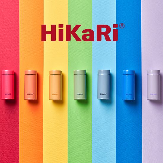 히카리 미니 소형 보온병 스텐 텀블러 레인보우 200ml