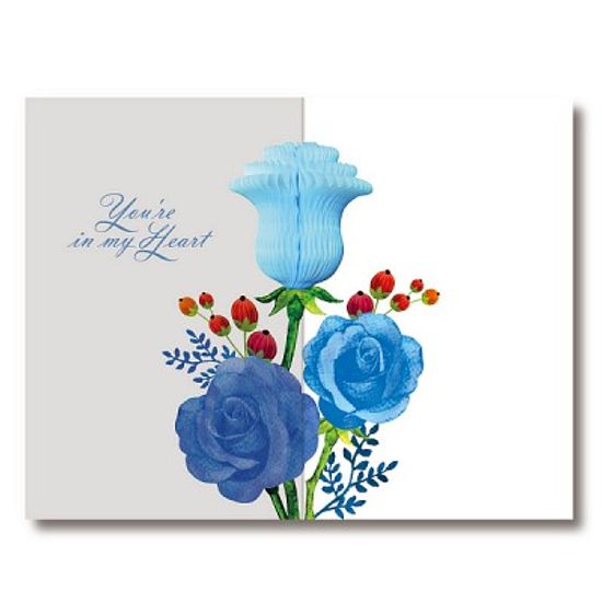 허니콤 러브 블루 로즈 (감사카드)