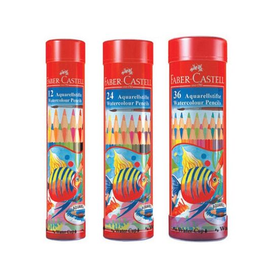 파버카스텔 수채색연필 라운드 틴 12색