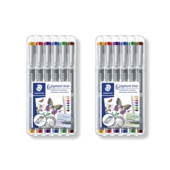 스테들러 피그먼트 라이너 칼라 308SSB6P 6색세트[OH00728036]