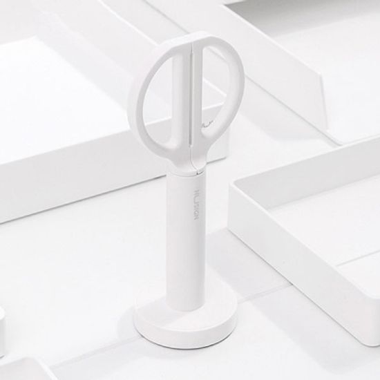 무지 심플 화이트 사무용 가위 17cm