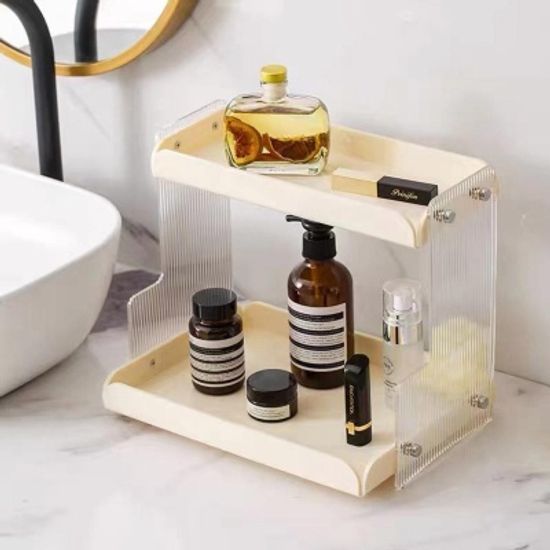 심플한 2단 아크릴 향수 화장품 수납케이스 3color