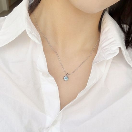[선물포장] 심플 써지컬 탄생석 목걸이