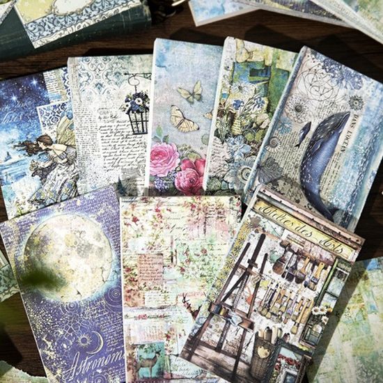 레트로 빈티지 유럽꽃 배경종이 페이퍼 다꾸소재