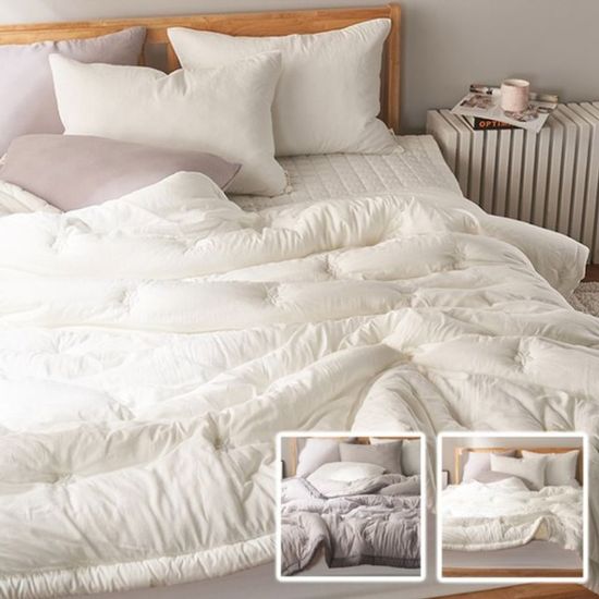 슈 모달 사계절차렵이불 이불베개세트SS 그레이[WCFF2