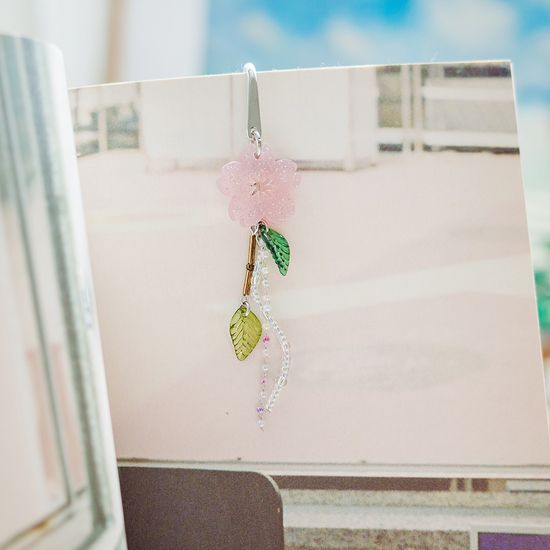 봄날 벚꽃 책갈피 금속 북마크 봄꽃 