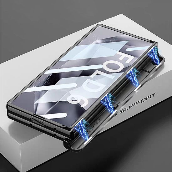 갤럭시z폴드6 마그네틱 힌지 풀커버 투명 하드 케이스