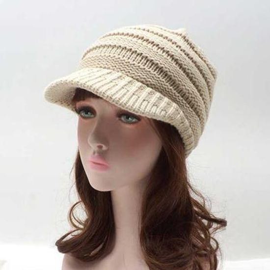 Invierno Mujer 단주름 니트짜임 캡모자 6color
