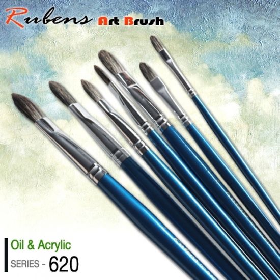 루벤스 유화,아크릴 겸용붓 NO.620(F) 1호