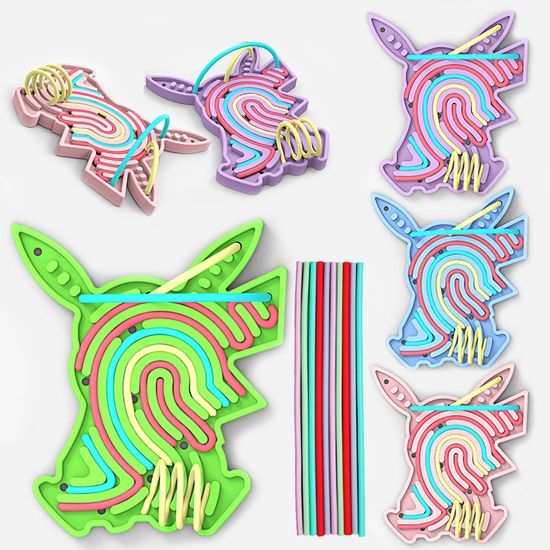 캐릭터 실리콘 스트링 퍼즐 양면보드 푸쉬팝 손장난감