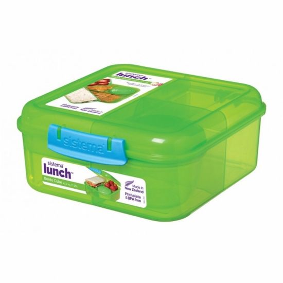 [시스테마] 벤토 큐브 런치박스 도시락통 1.25L (4col