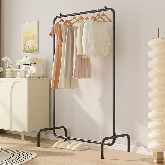 심플 이동식 스탠드 행거 선반 철제 수납 옷걸이 헹거