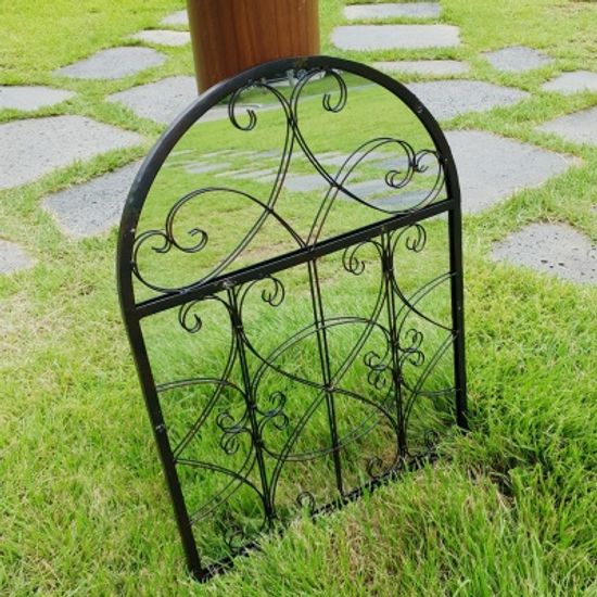 빈티지 자딘 창문 거울 (브라운)