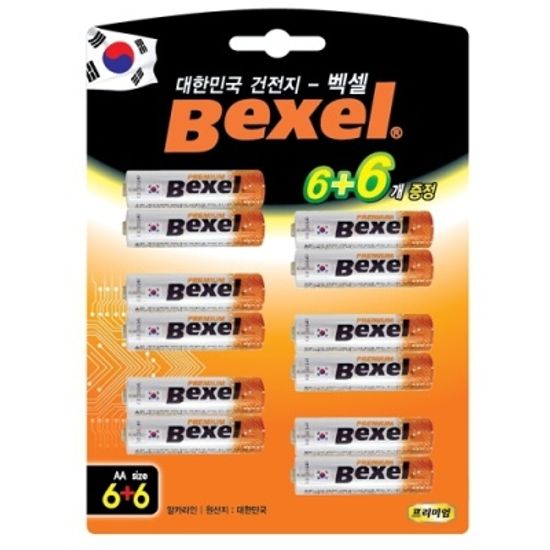 [벡셀] 벡셀알카라인건전지AA (6P+6P) [판/1] 329444