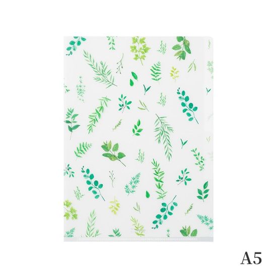 3포켓 클리어 폴더 - 나뭇잎