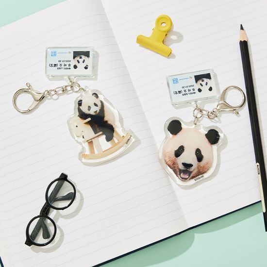 에버랜드 판다 푸바오 사원증 아크릴키링 2종