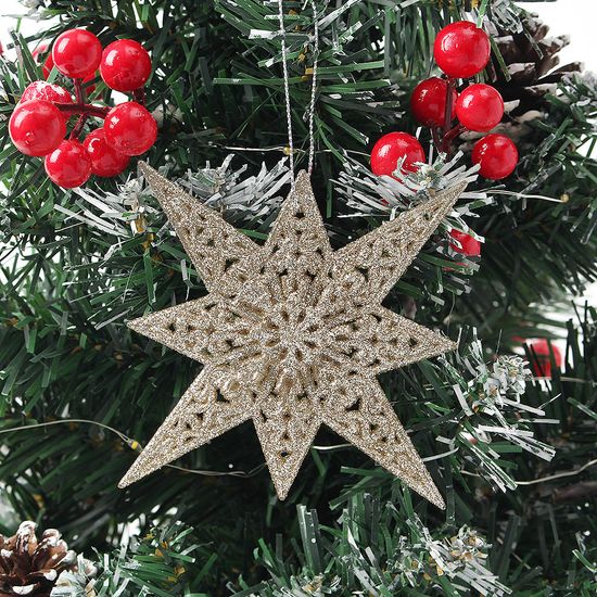 [도토로]샴페인골드 트리 오너먼트 4p세트(샤인별)