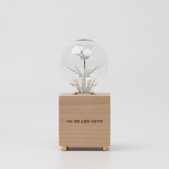 모던포인트 원목 각인 LED 무드등