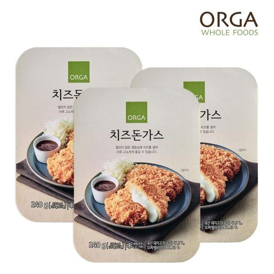 [올가] ORGA 치즈돈가스 240g(120g x 2개입) x 3팩