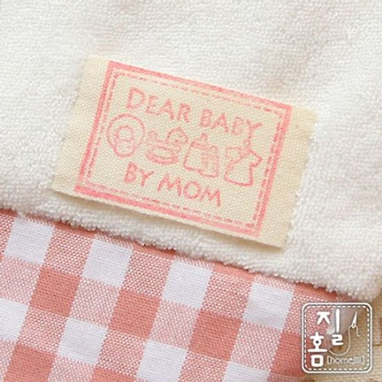 [DIY]레드체크 아기턱받이 만들기