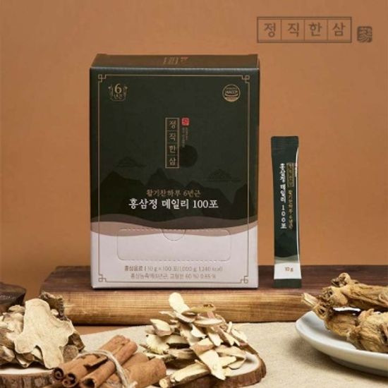 정직한삼 6년근 홍삼정 데일리 100포 (+쇼핑백)