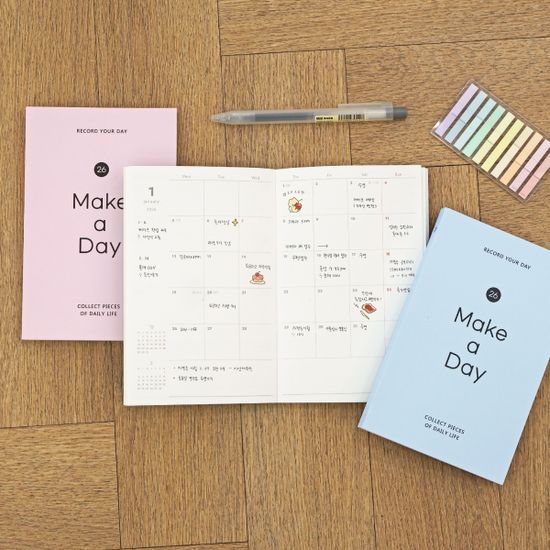 오첵 2026 날짜형 위클리플래너 MAKE A DAY
