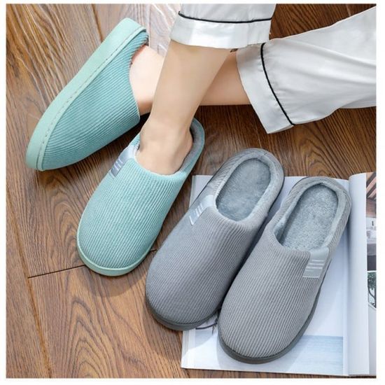 코듀로이 털슬리퍼