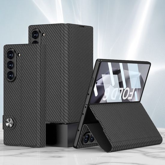 갤럭시Z폴드6 풀커버 자석 버클 카드수납 가죽 케이스