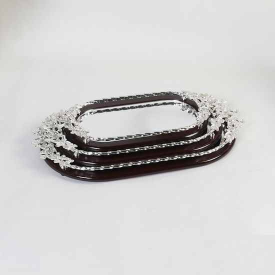 메탈 은도금 허밍버드 화장품 수납정리 트레이-미디움