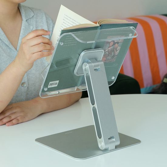 마그네틱 미니 독서대 높이 각도 투명 거치대 필기대