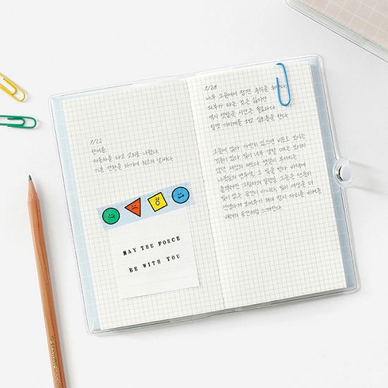 투명커버 손안에 그리드노트