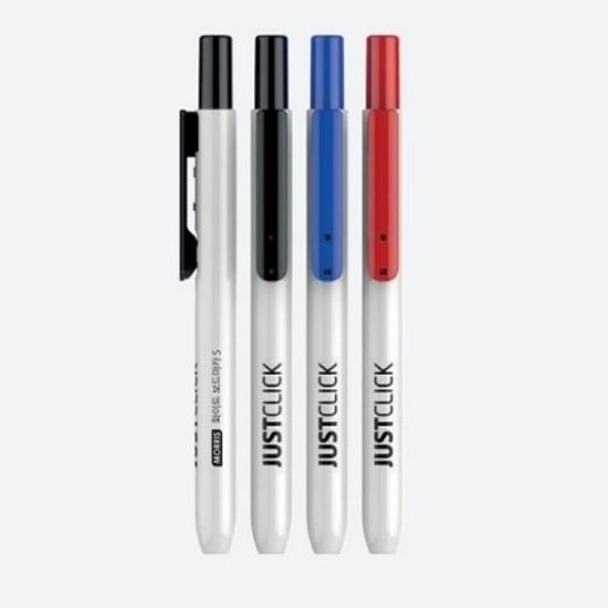 모리스 JUSTCLICK 1mm 노크식 세필 화이트 보드마카 S