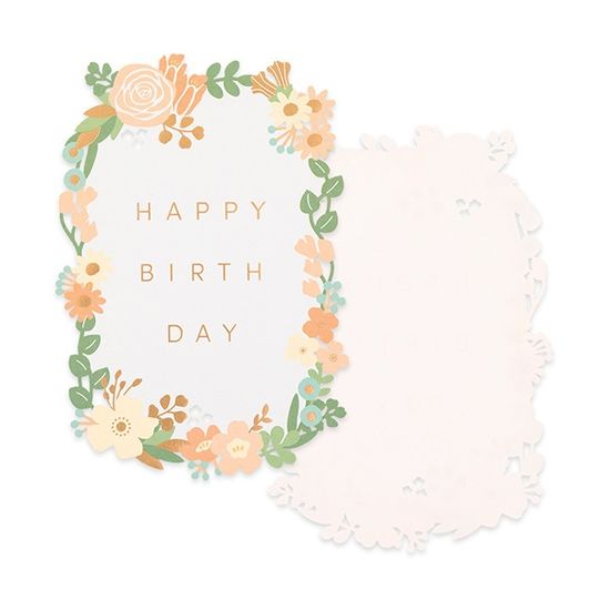 Card Laser cutting - Birthday Flowers