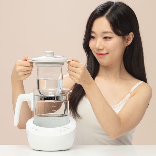 요플레이 분유포트 무선전기포트 유리 커피포트 YEK01