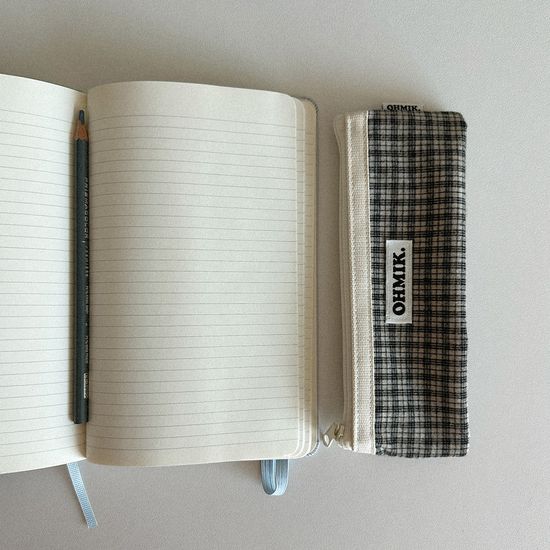 Pencil Pouch - Black Check [000]