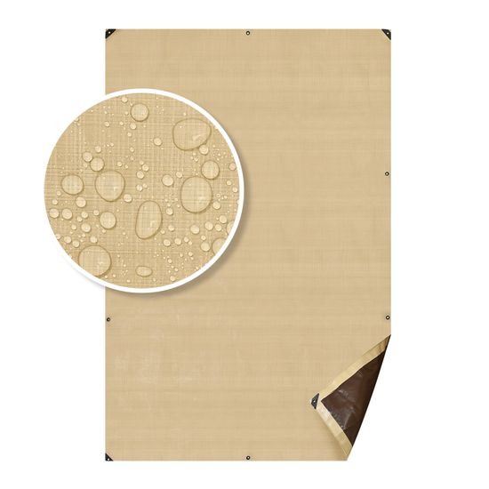 노바리빙 타포린 방수포 베이지 장마 태풍 캠핑