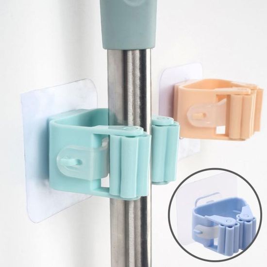 무타공 대걸레 홀더 4개세트 밀대 걸이 색상랜덤 P139