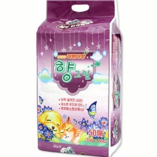 강아지 애견 배변 패드 시트 그린 50매 애견 용품