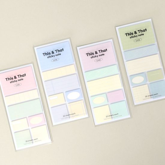 워너디스 디스앤뎃 라인 점착 메모지