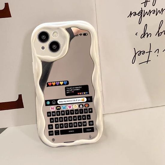 갤럭시S24 S23 S22 S21 커플 채팅방 미러 물결 케이스