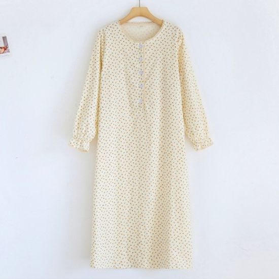 벨벳 기모 플라워 겨울 원피스 잠옷 홈웨어